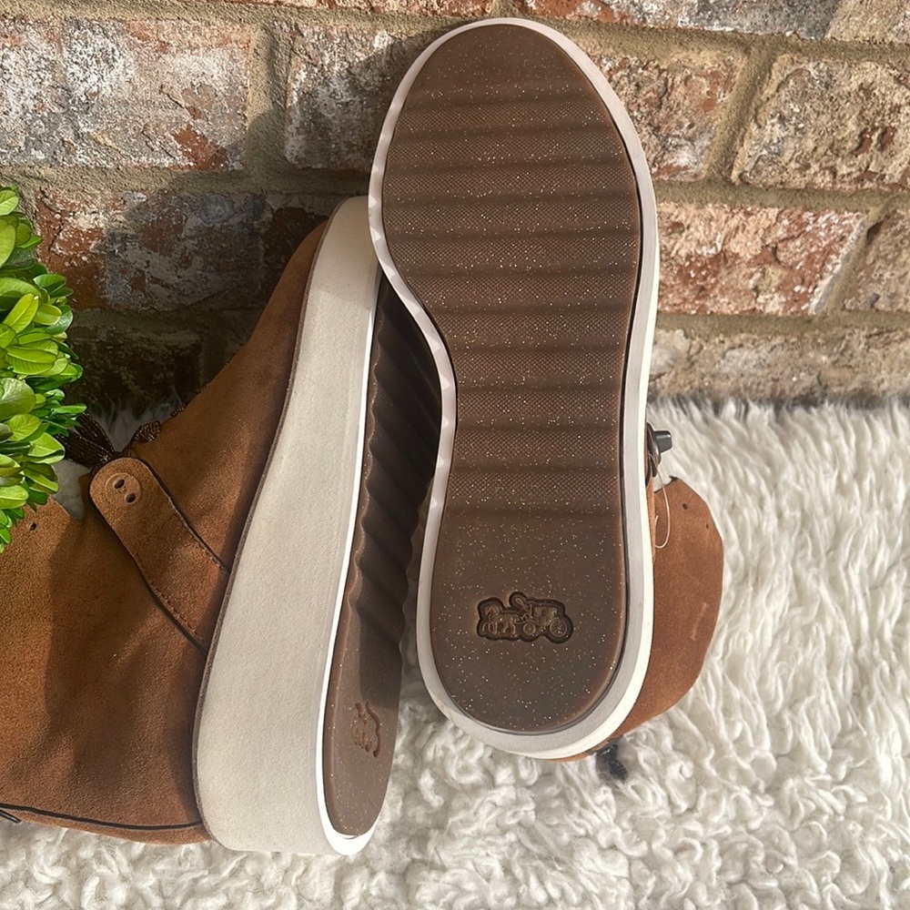 Coach Urban Hiker Suede Shearling Boots Size 10 - Picture 7 of 15